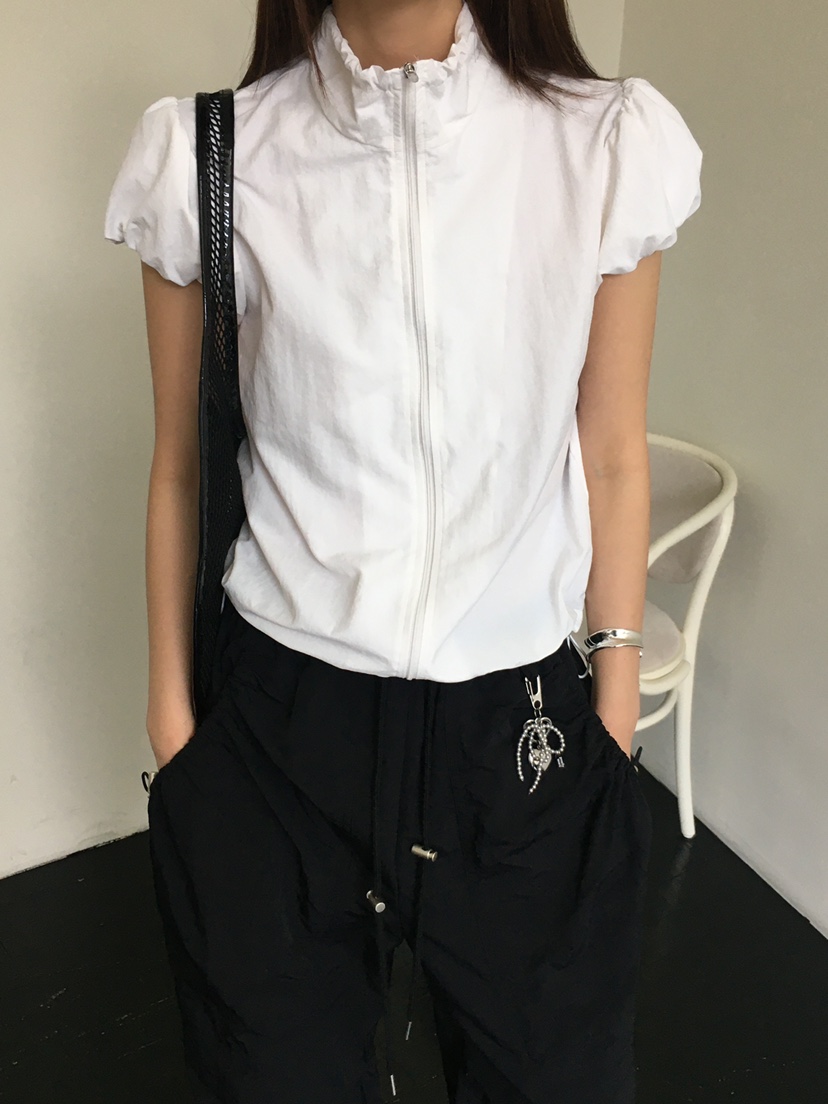 MONDAYMORING韓國㊣直郵東大門代購女裝新品25春夏襯衫蕾絲衫MONDAYMORING襯衫/蕾絲衫