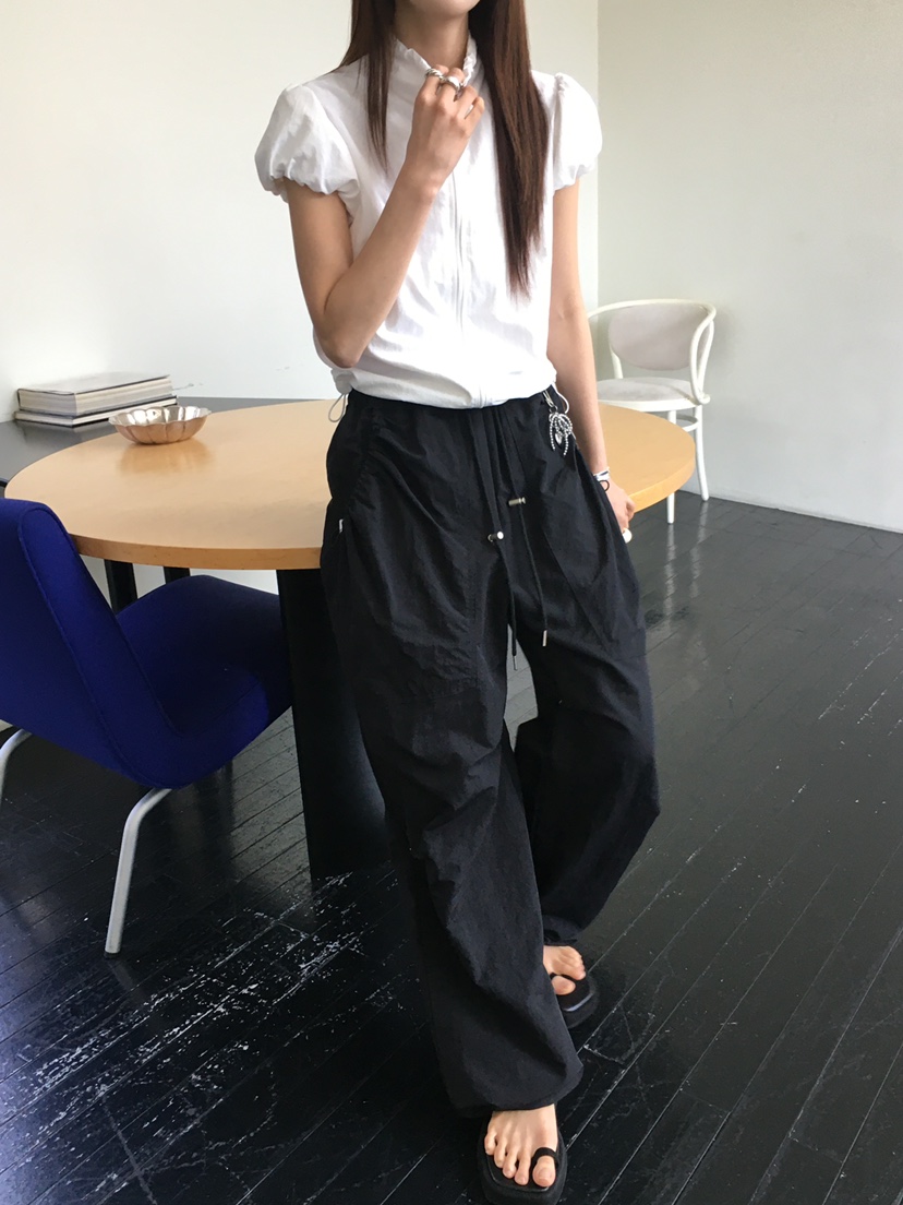 MONDAYMORING韓國㊣直郵東大門代購女裝新品25春夏襯衫蕾絲衫MONDAYMORING襯衫/蕾絲衫