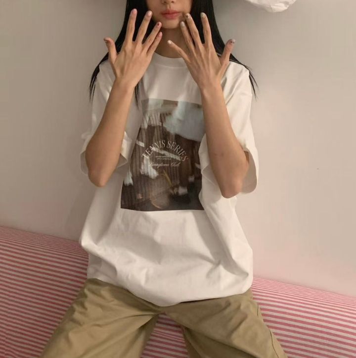 STAY HERE直郵韓國代購㊣女裝新款熱賣25春夏推薦休閑時尚T恤STAY HERET恤