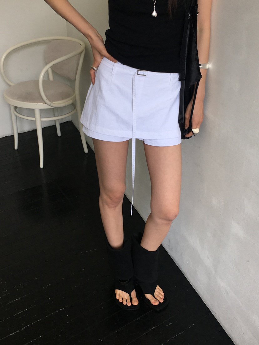 MONDAYMORING韓國直郵㊣女裝新品休閑熱賣時尚25春夏裙褲含腰帶MONDAYMORING裙褲