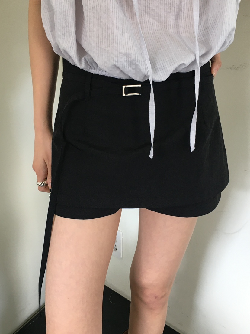 MONDAYMORING韓國直郵㊣女裝新品休閑熱賣時尚25春夏裙褲含腰帶MONDAYMORING裙褲