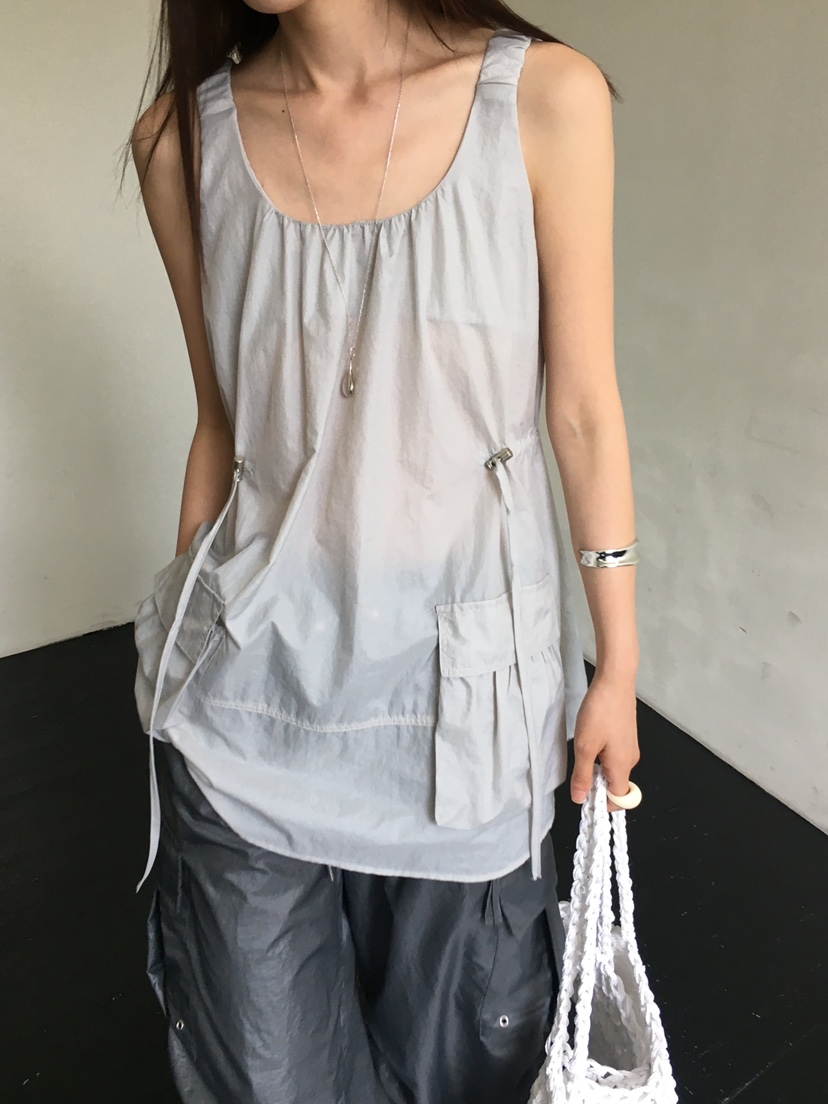 MONDAYMORING韓國直郵㊣東大門實拍女裝新款25春夏吊帶背心不含內搭MONDAYMORING吊帶/背心