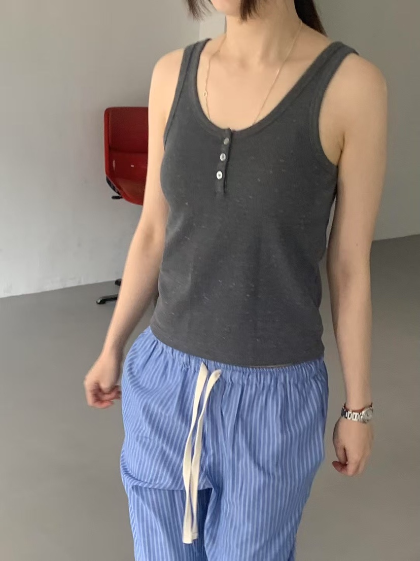 TAF韓國直郵㊣東大門實拍女裝新款推薦25春夏人氣時尚吊帶背心TAF吊帶/背心