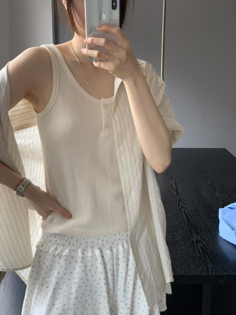 TAF韓國直郵㊣東大門實拍女裝新款推薦25春夏人氣時尚吊帶背心TAF吊帶/背心