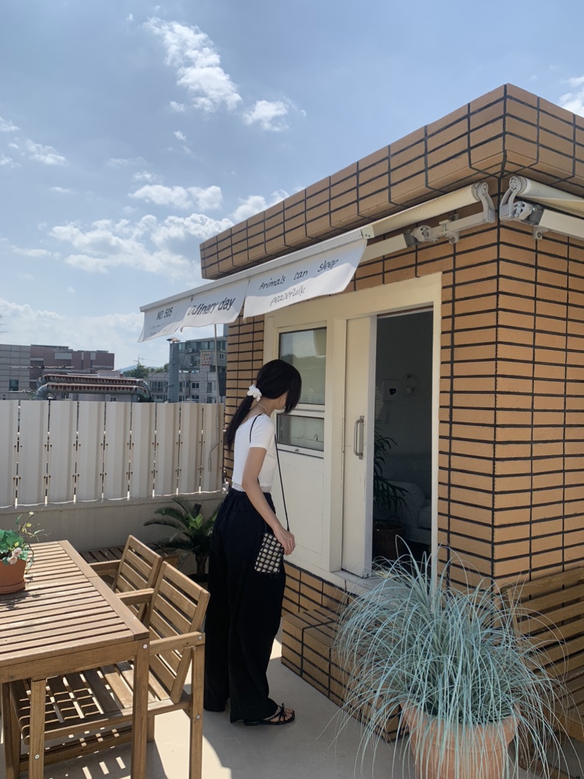 BADCALM韓國直郵㊣女裝新品休閑時尚熱賣人氣25春夏休閑褲尼龍BADCALM休閑褲