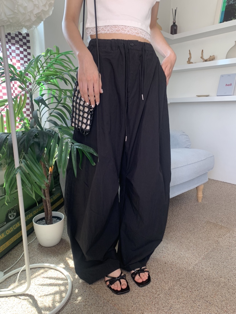 BADCALM韓國直郵㊣女裝新品休閑時尚熱賣人氣25春夏休閑褲尼龍BADCALM休閑褲圖色3