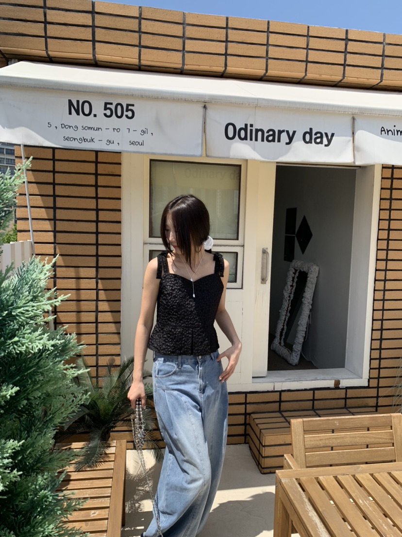 BADCALM韓國㊣直郵東大門代購女裝新款25春夏推薦人氣吊帶背心BADCALM吊帶/背心