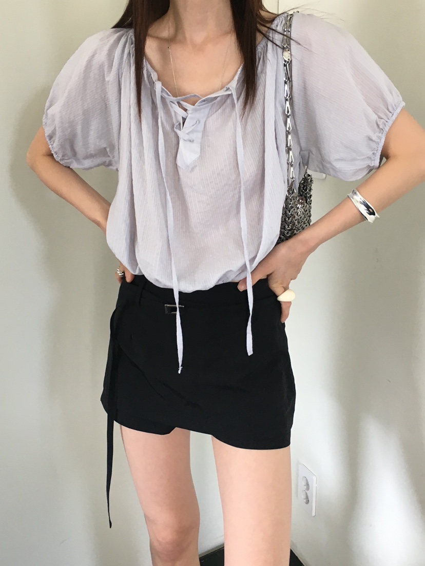 MONDAYMORING直郵韓國代購㊣女裝新品人氣25春夏襯衫蕾絲衫MONDAYMORING襯衫/蕾絲衫