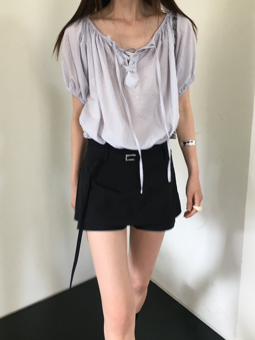 MONDAYMORING直郵韓國代購㊣女裝新品人氣25春夏襯衫蕾絲衫MONDAYMORING襯衫/蕾絲衫