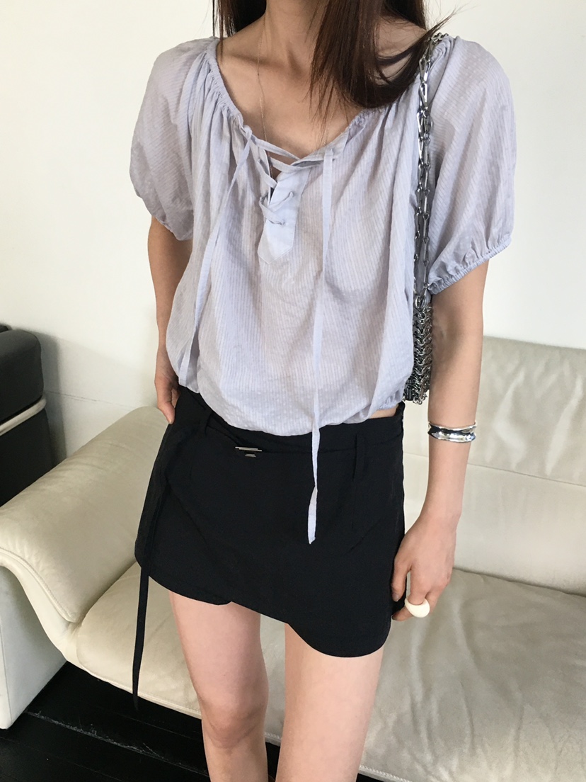 MONDAYMORING直郵韓國代購㊣女裝新品人氣25春夏襯衫蕾絲衫MONDAYMORING襯衫/蕾絲衫