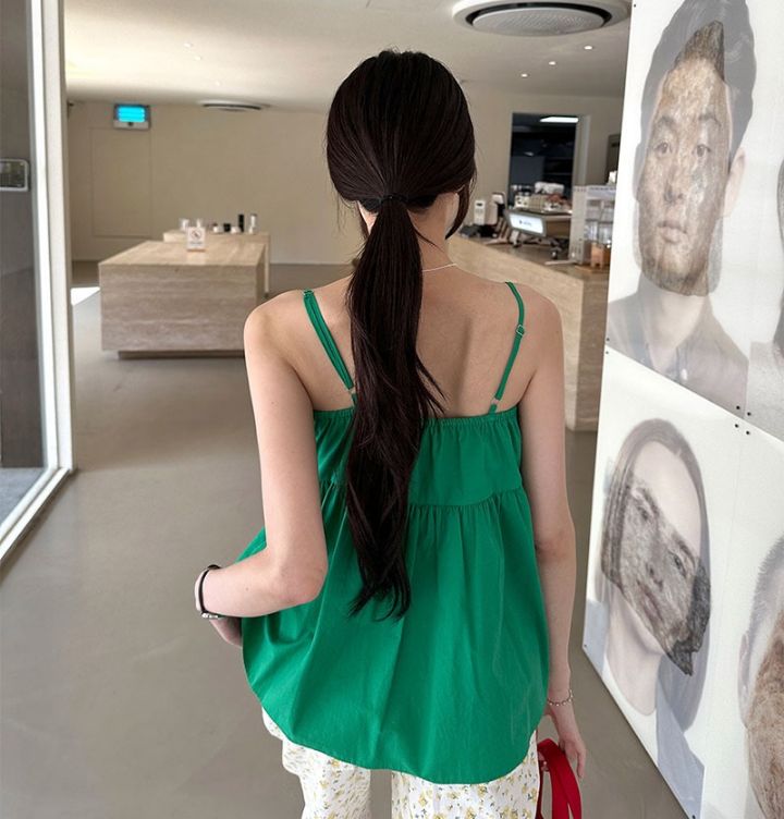 STAY HERE韓國㊣直郵東大門代購女裝新品時尚熱賣吊帶背心STAY HERE吊帶/背心