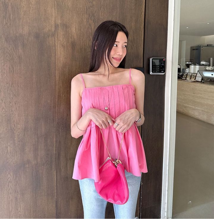 STAY HERE韓國㊣直郵東大門代購女裝新品時尚熱賣吊帶背心STAY HERE吊帶/背心