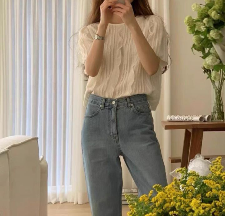 STAY HERE韓國直郵㊣東大門實拍女裝新款熱賣推薦襯衫蕾絲衫STAY HERE襯衫/蕾絲衫
