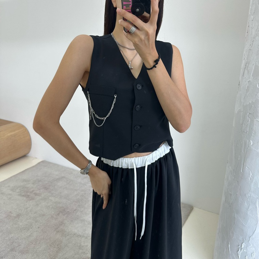 SOUIT直郵韓國代購㊣女裝新款推薦25春夏人氣休閑時尚熱賣馬甲SOUIT by mabel-L馬甲