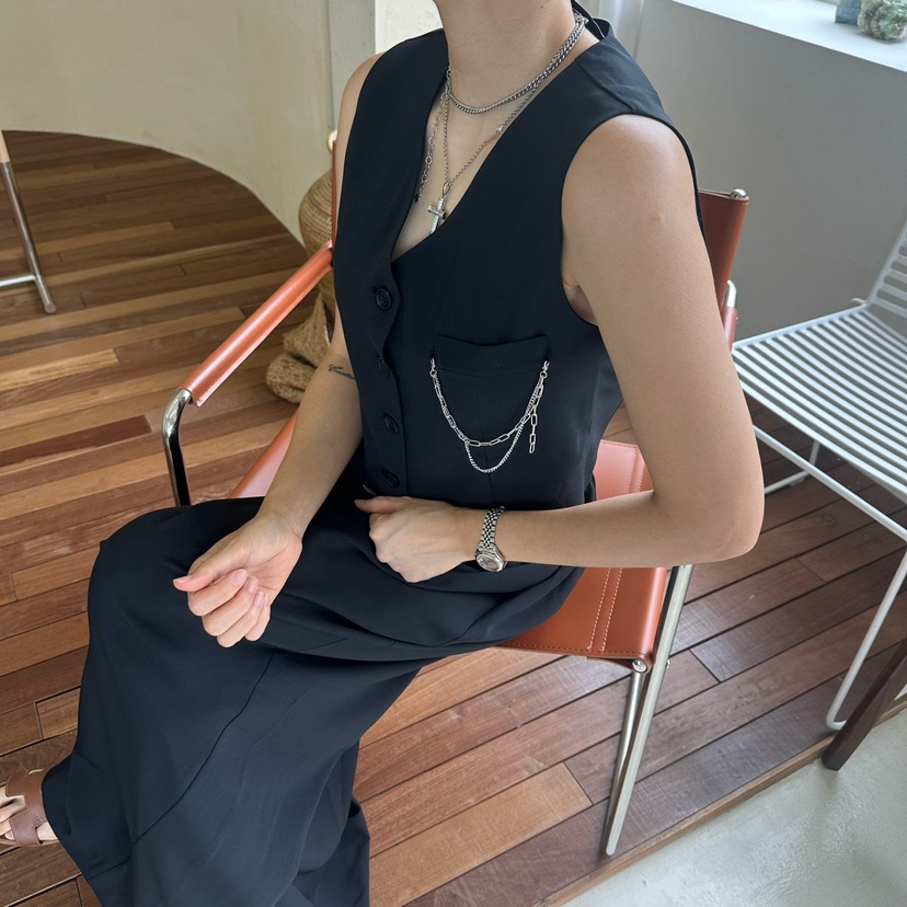 SOUIT直郵韓國代購㊣女裝新款推薦25春夏人氣休閑時尚熱賣馬甲SOUIT by mabel-L馬甲