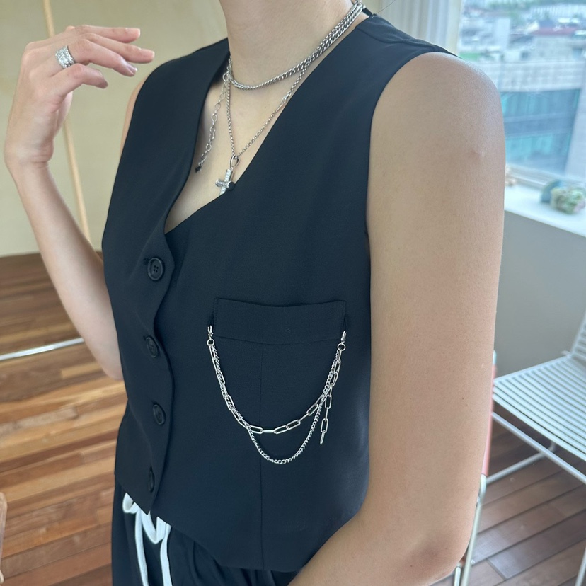 SOUIT直郵韓國代購㊣女裝新款推薦25春夏人氣休閑時尚熱賣馬甲SOUIT by mabel-L馬甲