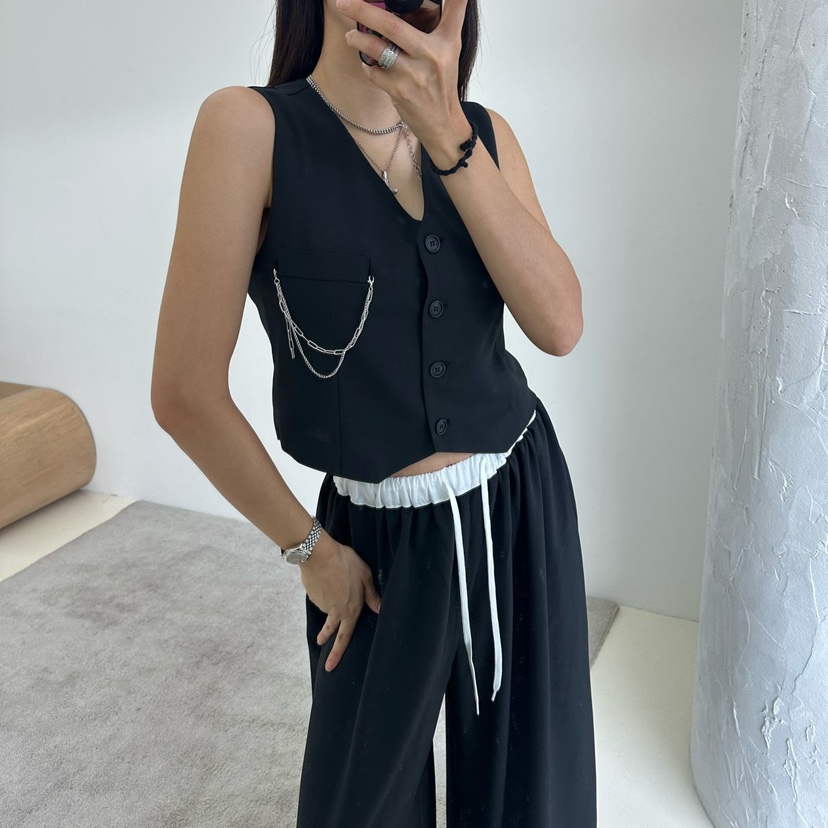 SOUIT直郵韓國代購㊣女裝新款推薦25春夏人氣休閑時尚熱賣馬甲SOUIT by mabel-L馬甲圖色2