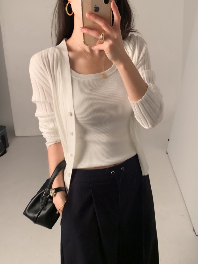 MAYBE&amp;CO直郵韓國代購㊣女裝新款休閑25春夏人氣吊帶背心MAYBE&amp;CO吊帶/背心