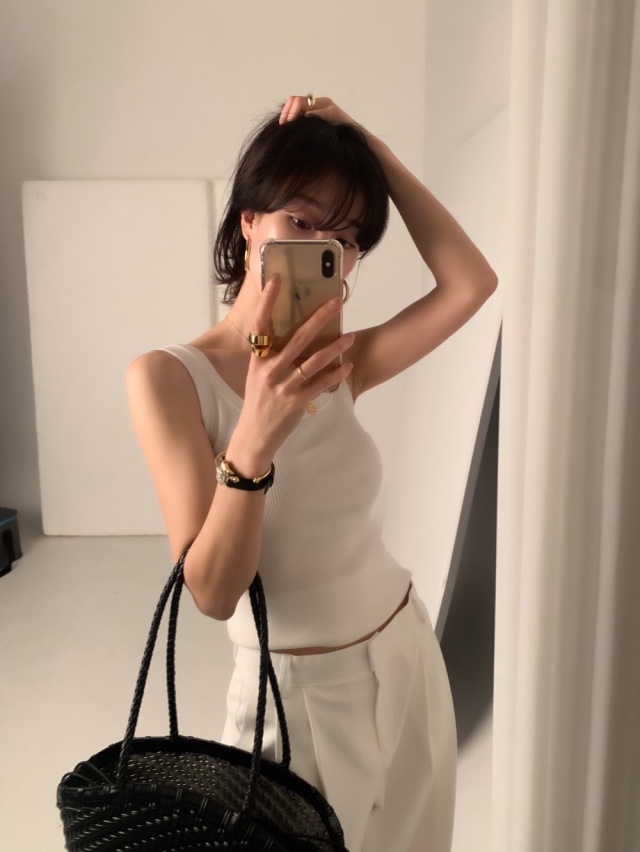 MAYBE&amp;CO直郵韓國代購㊣女裝新款休閑25春夏人氣吊帶背心MAYBE&amp;CO吊帶/背心