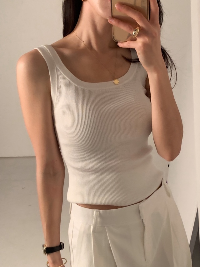 MAYBE&amp;CO直郵韓國代購㊣女裝新款休閑25春夏人氣吊帶背心MAYBE&amp;CO吊帶/背心