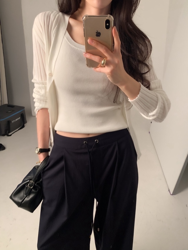 MAYBE&amp;CO直郵韓國代購㊣女裝新款休閑25春夏人氣吊帶背心MAYBE&amp;CO吊帶/背心