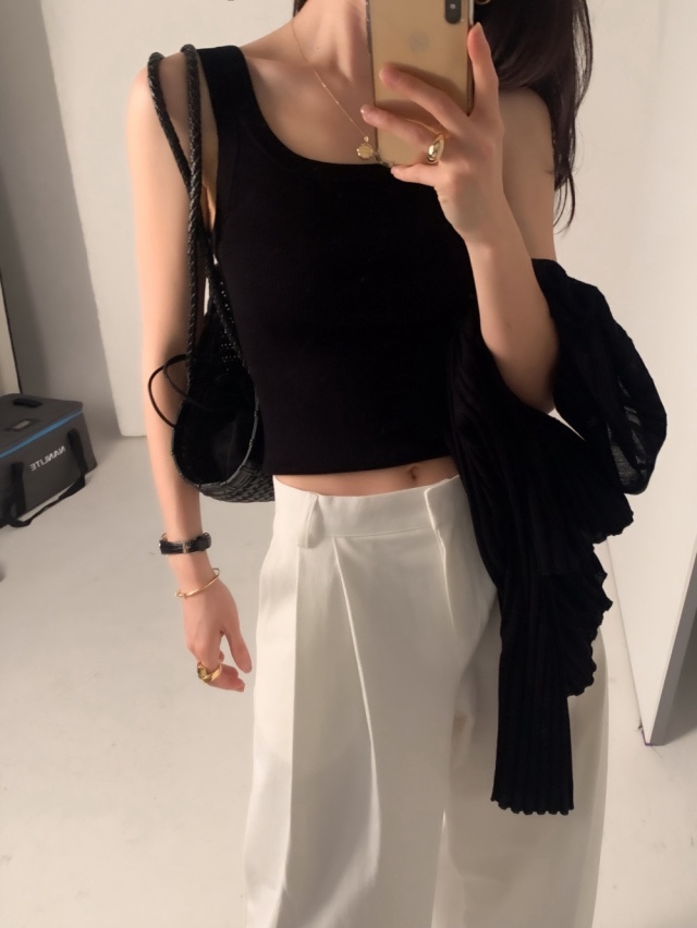 MAYBE&amp;CO直郵韓國代購㊣女裝新款休閑25春夏人氣吊帶背心MAYBE&amp;CO吊帶/背心