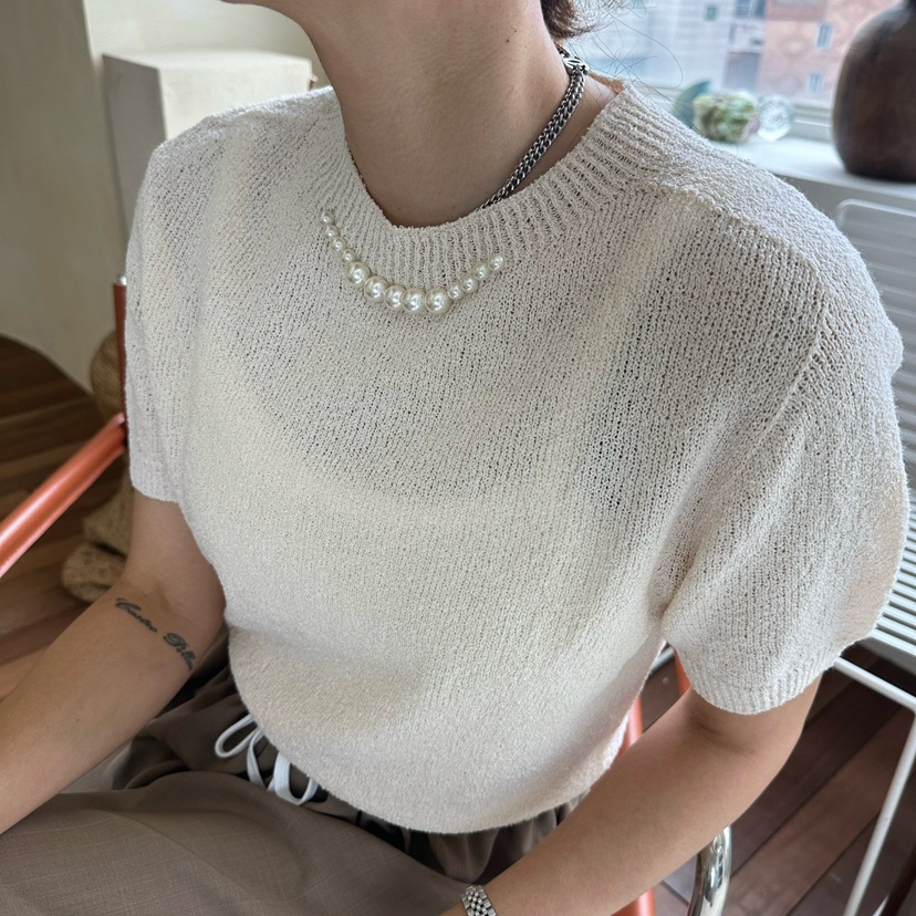 SOUIT韓國㊣直郵東大門代購女裝新品休閑人氣25春夏推薦針織衫SOUIT by mabel-L針織衫圖色3