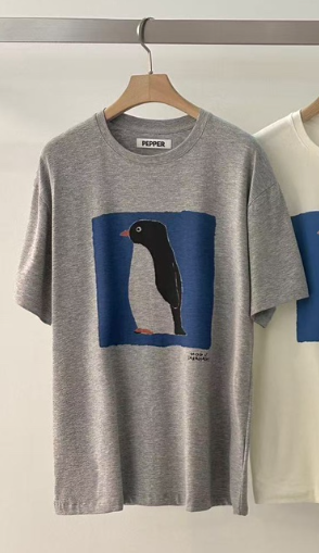 PEPPER-L直郵韓國代購㊣女裝新品推薦休閑時尚熱賣25春夏T恤鵝PEPPERT恤圖色3