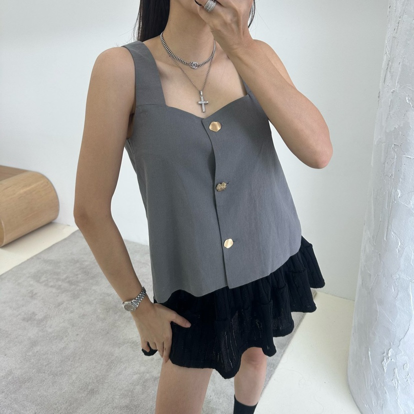 SOUIT韓國直郵㊣女裝新品推薦人氣25春夏休閑熱賣時尚馬甲SOUIT by mabel-L馬甲