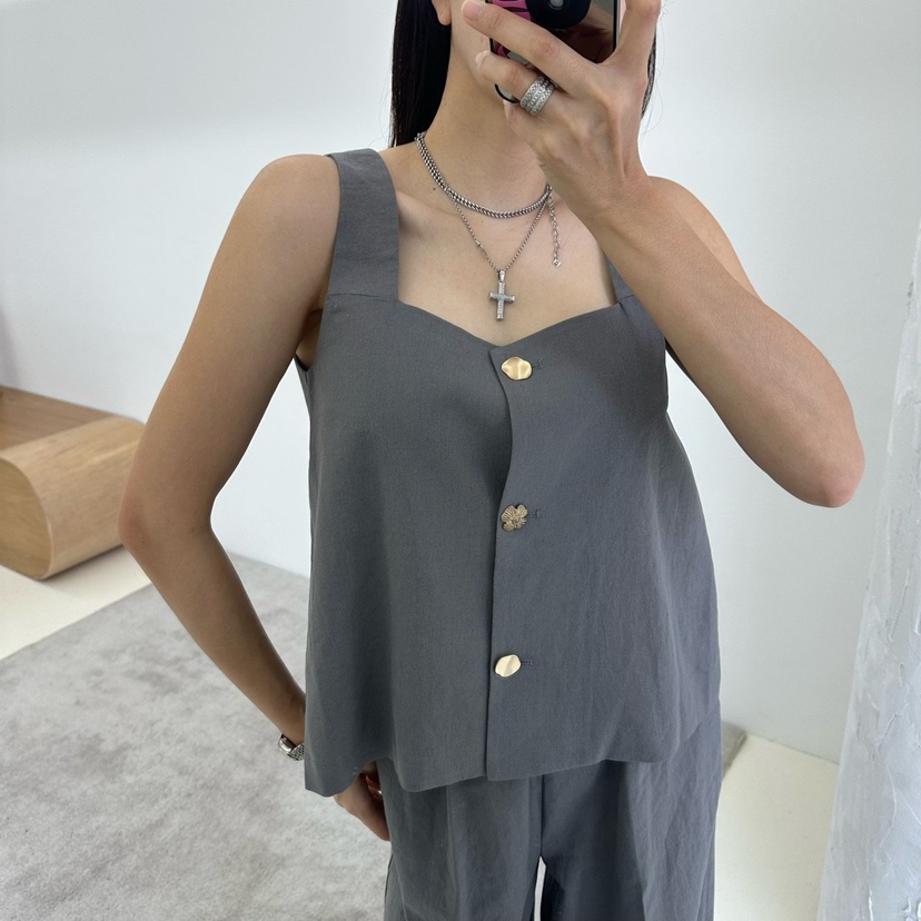 SOUIT韓國直郵㊣女裝新品推薦人氣25春夏休閑熱賣時尚馬甲SOUIT by mabel-L馬甲圖色2