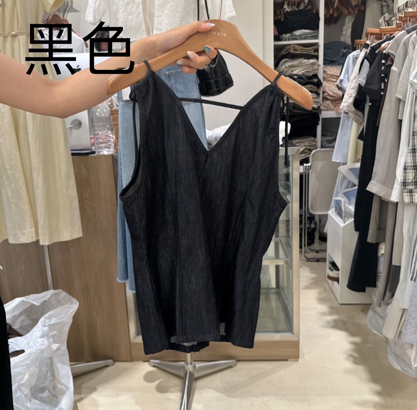 MELO韓國直郵㊣女裝新款時尚休閑人氣熱賣推薦25春夏吊帶背心MELO吊帶/背心圖色2