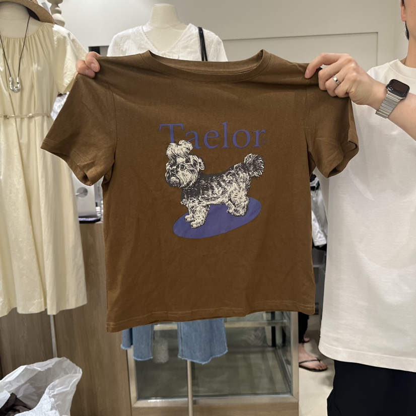 MELO直郵韓國代購㊣女裝新品時尚熱賣推薦人氣休閑25春夏T恤MELOT恤圖色3