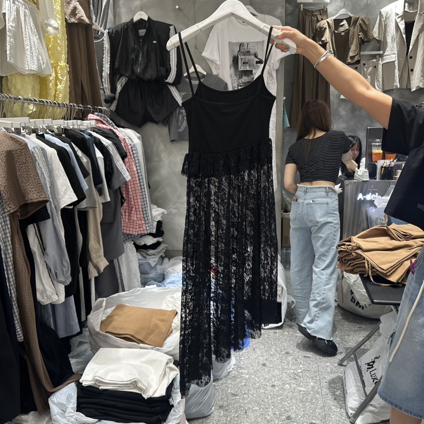 A-DEL直郵韓國代購㊣女裝新品推薦時尚25春夏吊帶背心蕾絲A-DEL吊帶/背心