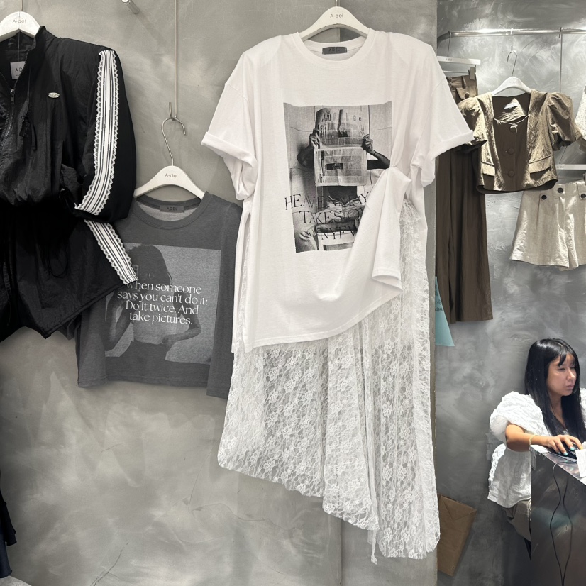 A-DEL直郵韓國代購㊣女裝新品推薦時尚25春夏吊帶背心蕾絲A-DEL吊帶/背心