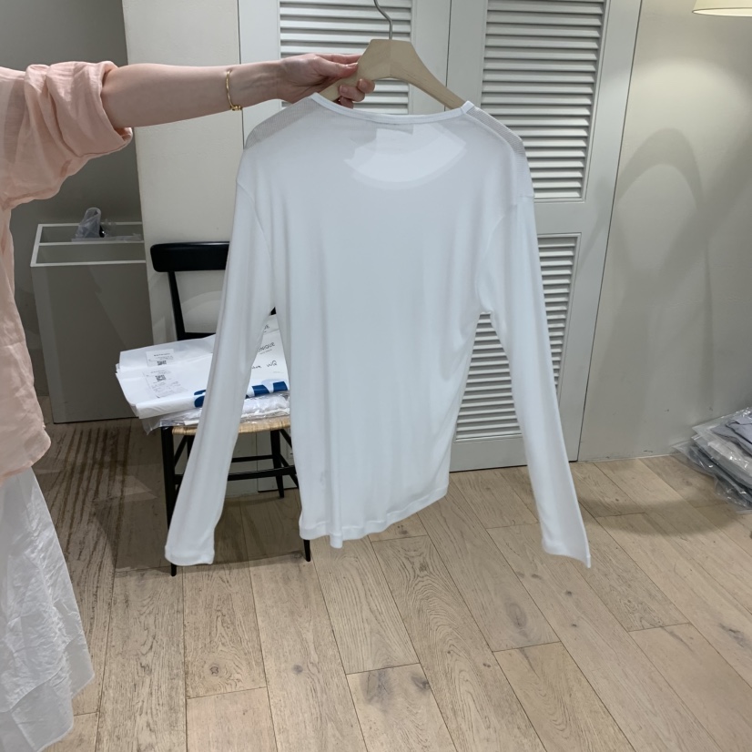 MONIQUE直郵韓國代購㊣女裝新品休閑25春夏時尚熱賣長袖T恤MONIQUE長袖T恤