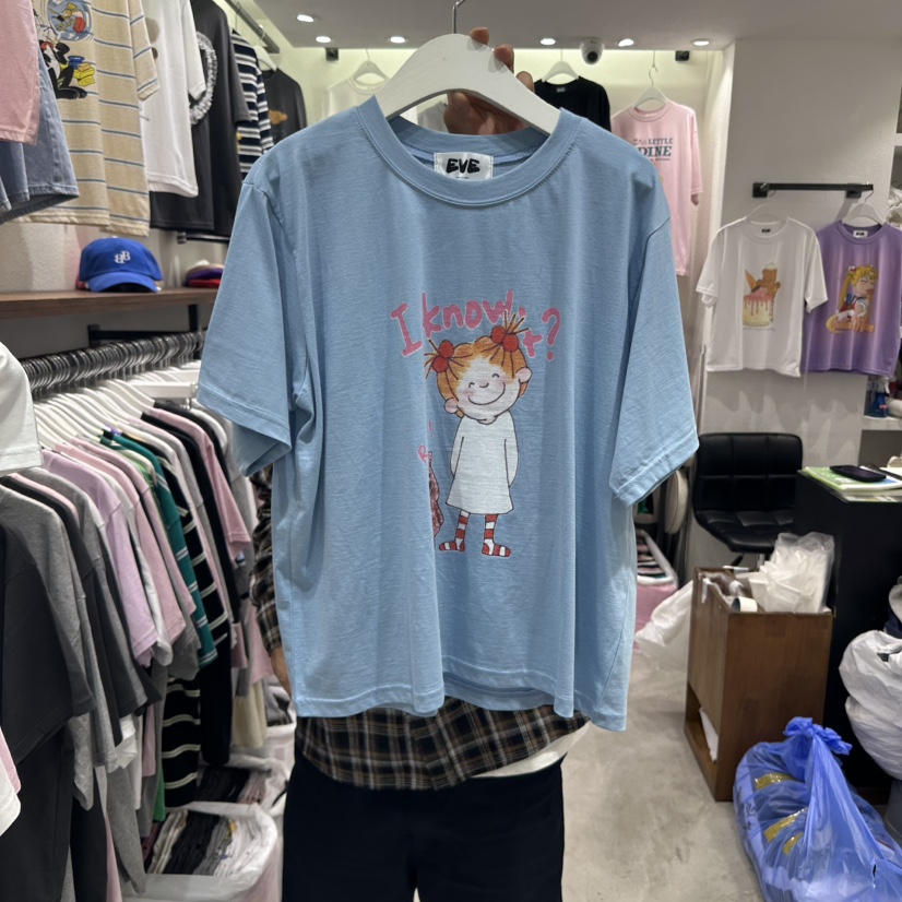 EVE韓國㊣直郵東大門代購女裝新品25春夏時尚休閑推薦人氣T恤EVET恤圖色4