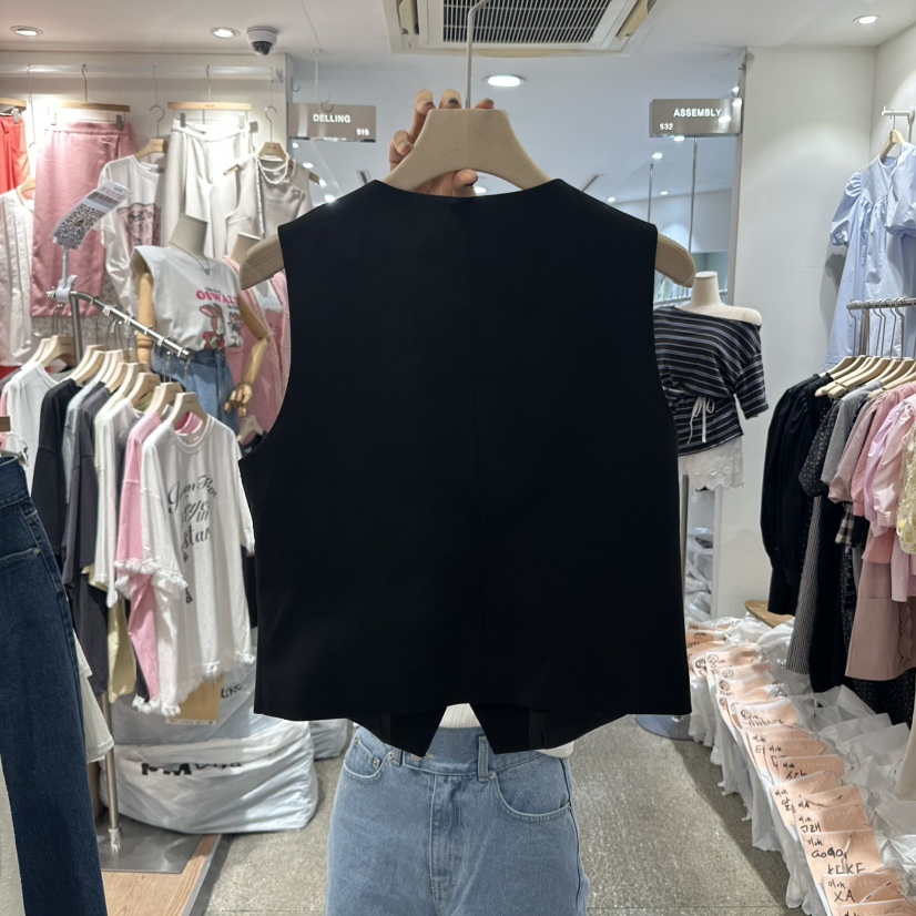 DELLING韓國直郵㊣女裝新款熱賣25春夏人氣時尚推薦休閑馬甲DELLING馬甲