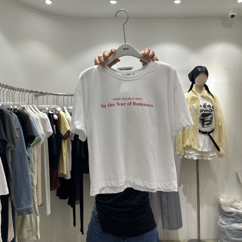 INNI韓國直郵㊣東大門實拍女裝新款熱賣推薦時尚25春夏休閑T恤inniT恤圖色1