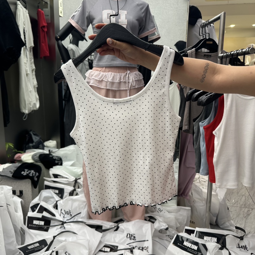 NUEUN韓國直郵㊣東大門實拍女裝新品時尚休閑熱賣推薦吊帶背心NUEUN/SEEOT吊帶/背心