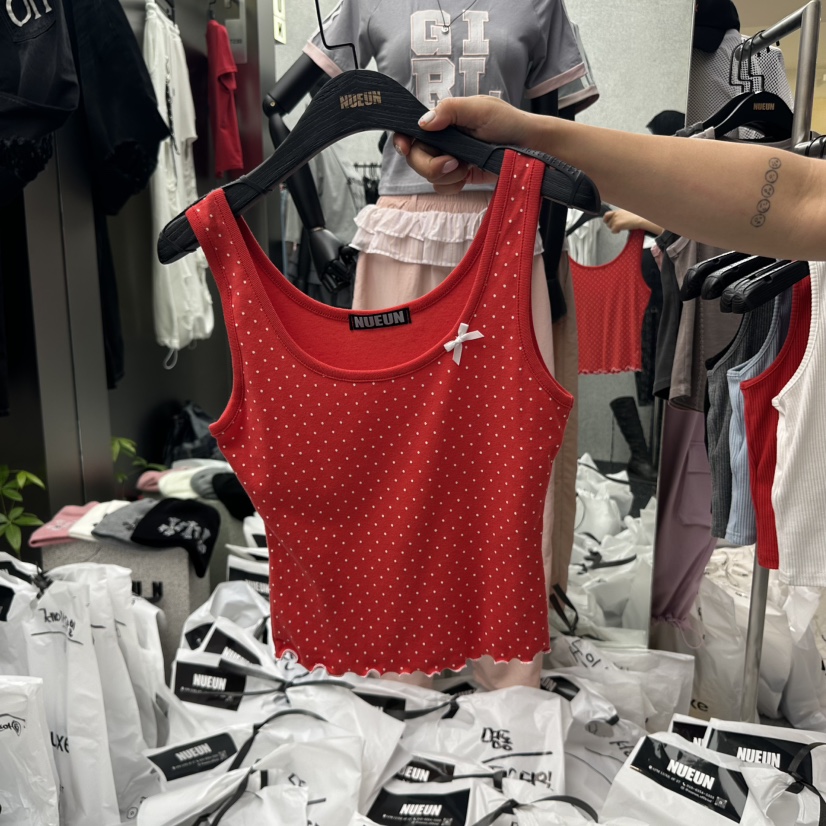 NUEUN韓國直郵㊣東大門實拍女裝新品時尚休閑熱賣推薦吊帶背心NUEUN/SEEOT吊帶/背心