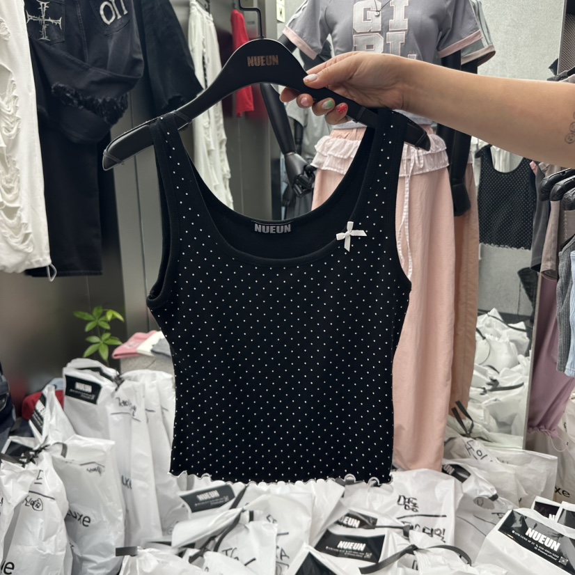 NUEUN韓國直郵㊣東大門實拍女裝新品時尚休閑熱賣推薦吊帶背心NUEUN/SEEOT吊帶/背心圖色3