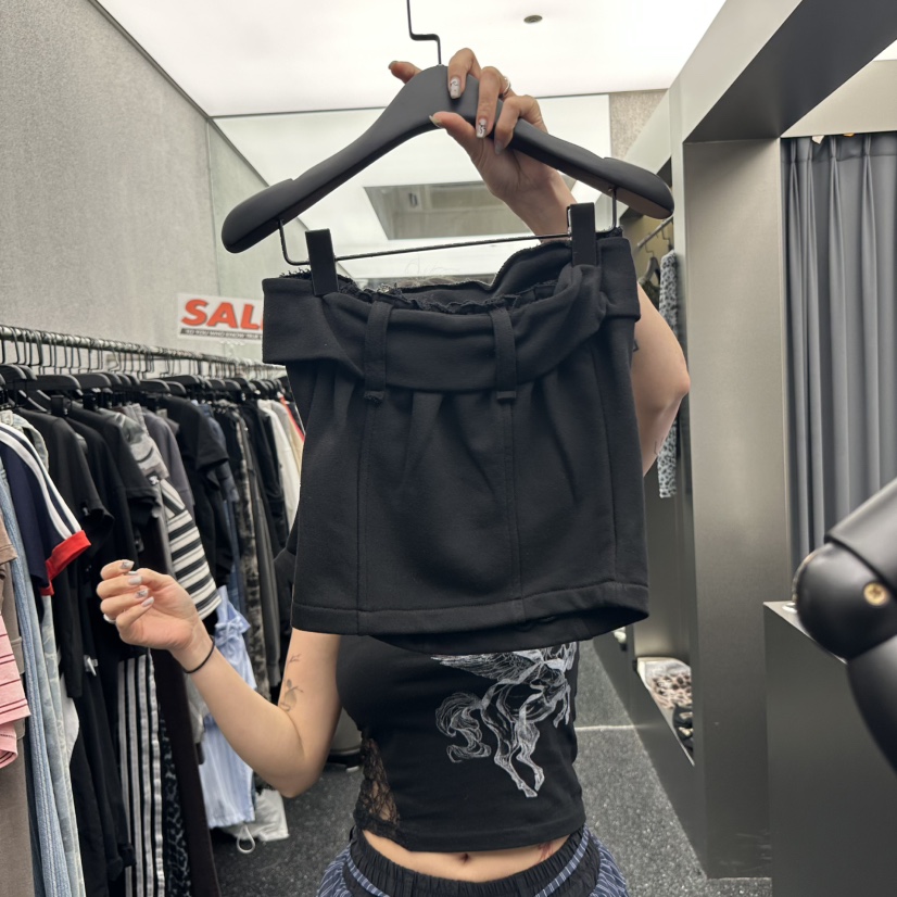 NUEUN直郵韓國代購㊣女裝新款時尚25春夏休閑吊帶背心含腰帶NUEUN/SEEOT吊帶/背心