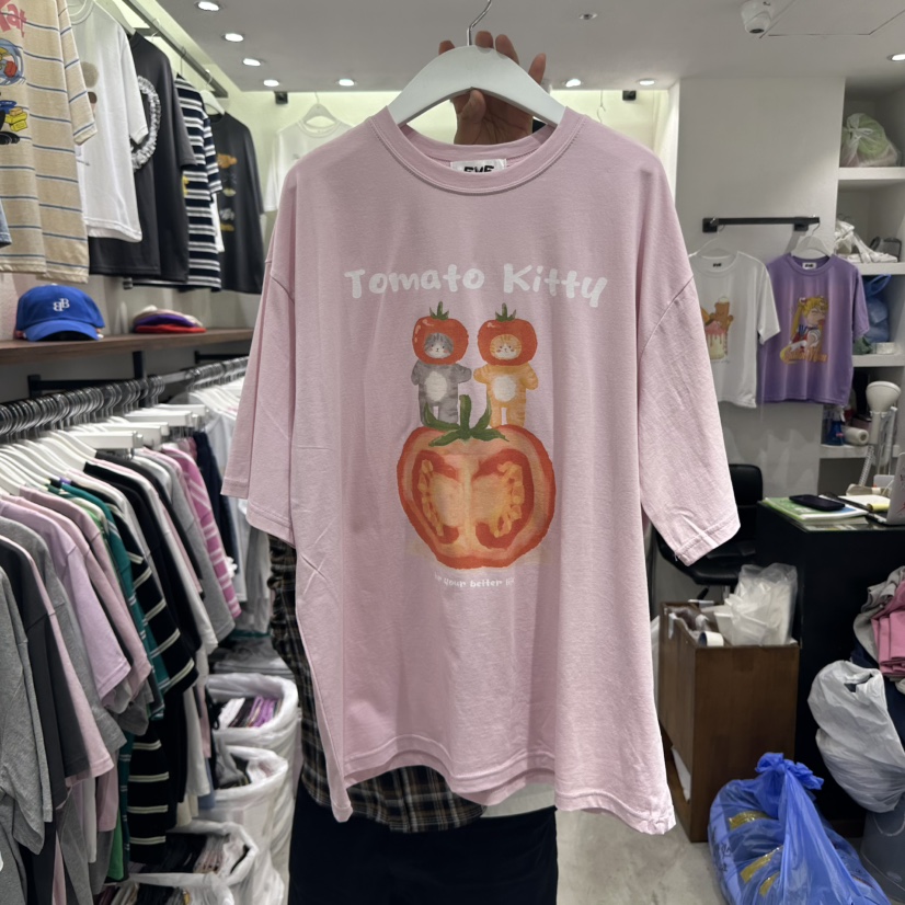 EVE直郵韓國代購㊣女裝新品時尚熱賣推薦25春夏人氣休閑T恤EVET恤圖色2