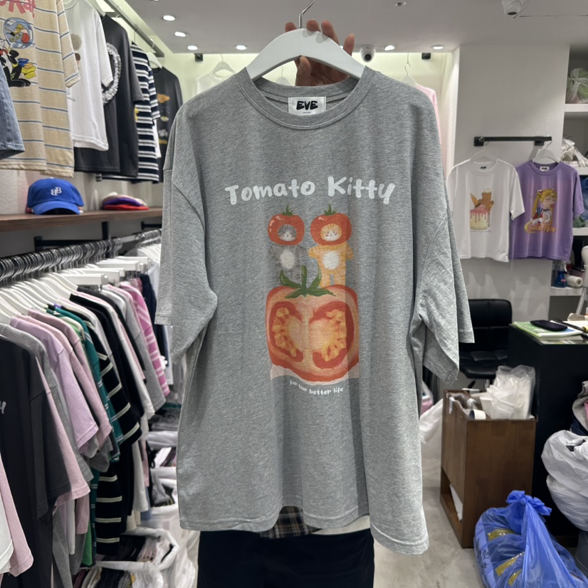 EVE直郵韓國代購㊣女裝新品時尚熱賣推薦25春夏人氣休閑T恤EVET恤圖色3