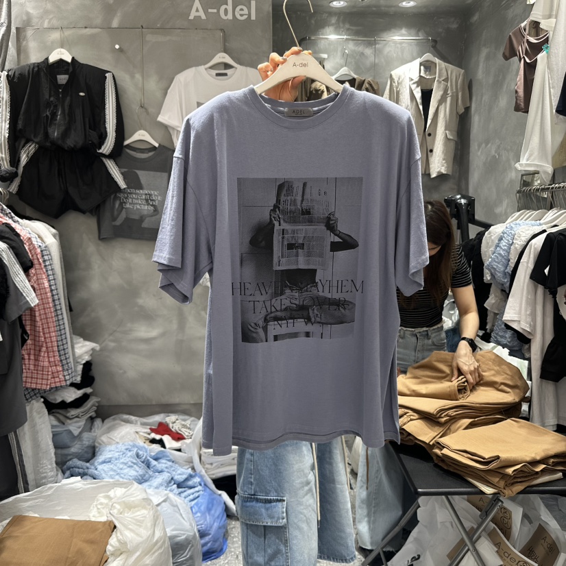 A-DEL東大門實拍女裝新品推薦熱賣25春夏休閑時尚真品職業T恤A-DELT恤圖色3