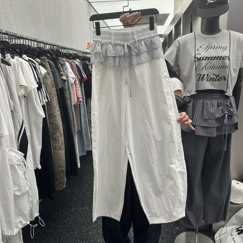 NUEUN韓國代購女裝新款休閑時尚推薦熱賣職業25春夏人氣休閑褲NUEUN/SEEOT休閑褲