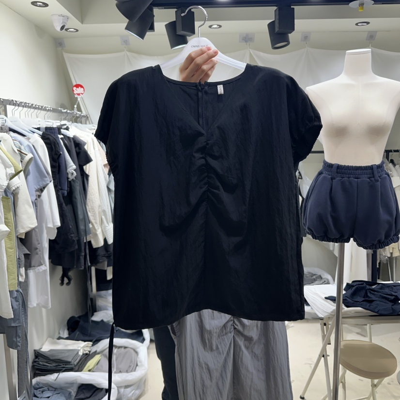 OWNS東大門實拍女士新品25春夏休閑熱賣真品時尚襯衫蕾絲衫OWNS襯衫/蕾絲衫圖色4