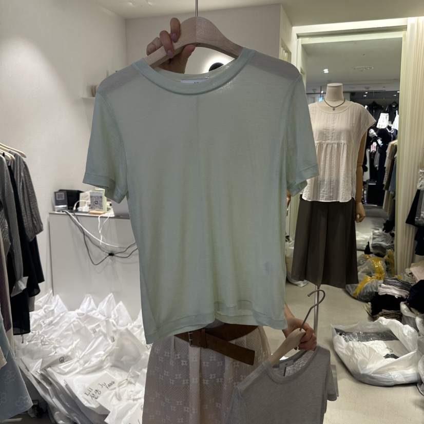 LIL韓國代購女裝新品真品職業25春夏推薦時尚休閑人氣熱賣T恤LILT恤圖色4