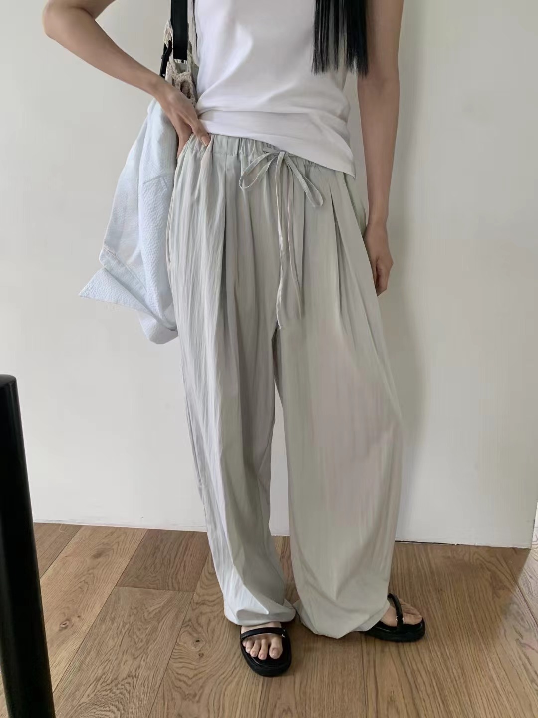 HANDER東大門代購女士新款人氣職業25春夏熱賣時尚真品休閑褲HANDER休閑褲圖色1