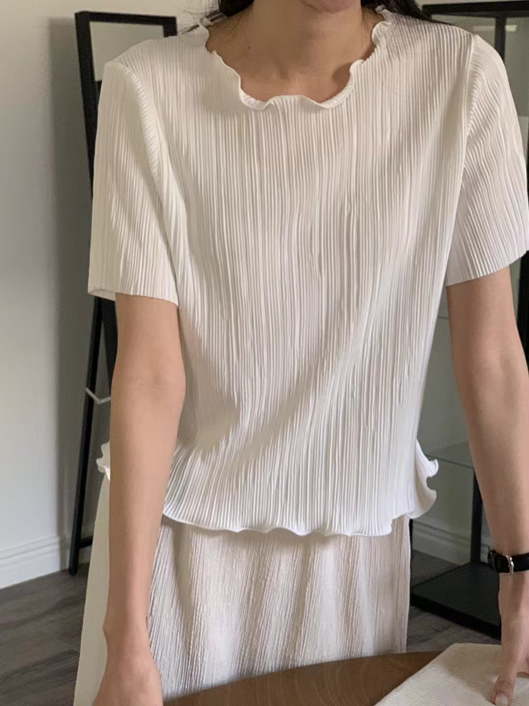 LENEUF韓國代購女士新款真品25春夏人氣職業推薦襯衫蕾絲衫LENEUF襯衫/蕾絲衫圖色2